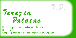 terezia palotas business card
